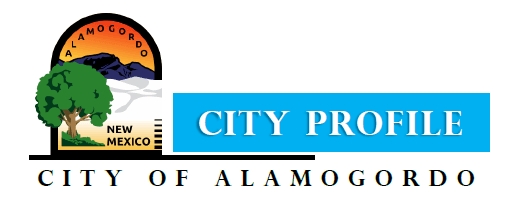 City Profile Header graphic with Alamogordo branding